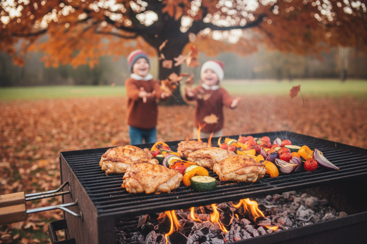 ❄️ Cold Monday Comfort: Easy Fire-Roasted Chicken & Veggies Dinner 🍗🔥
